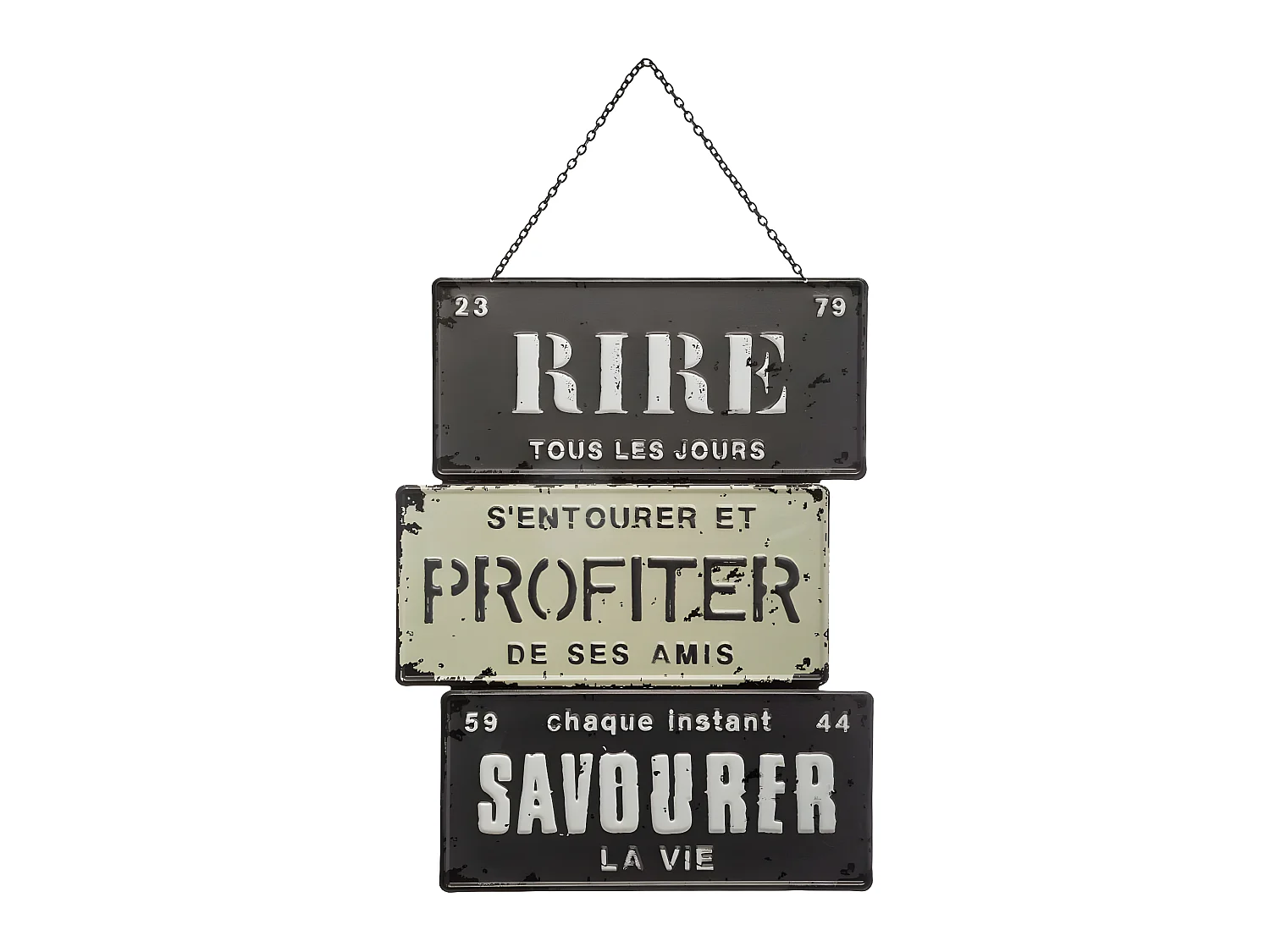 Décoration en Métal Rétro et Vintage à suspendre 26 x 34 cm