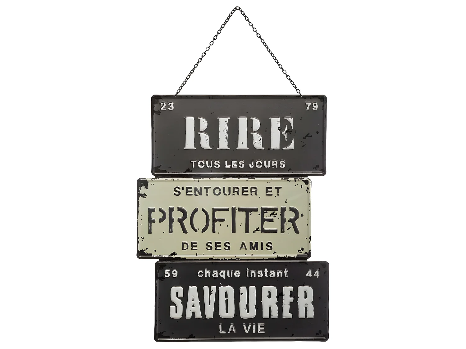 Décoration en Métal Rétro et Vintage à suspendre 26 x 34 cm