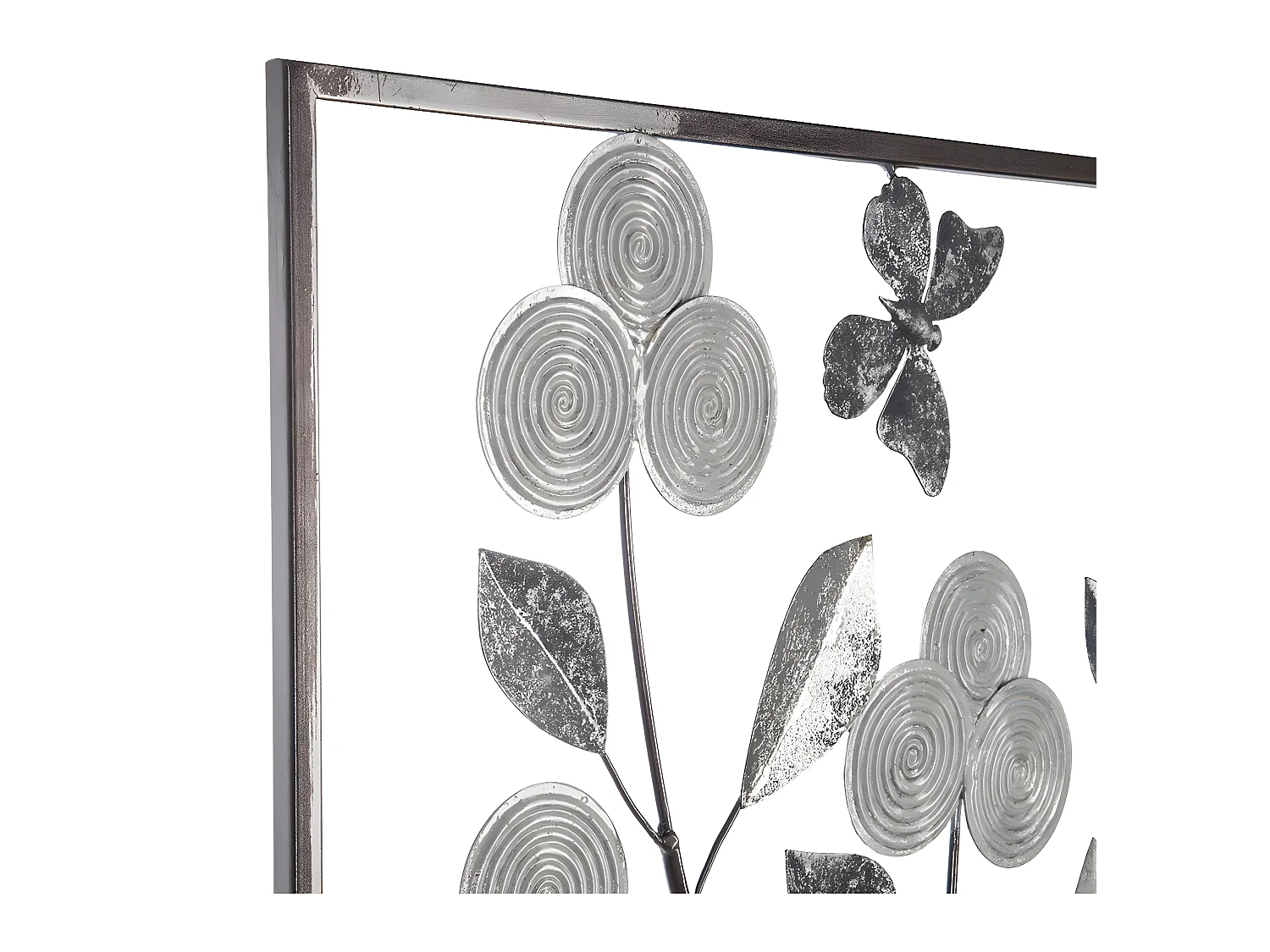 Décoration murale en métal Argent 50 x 50 cm