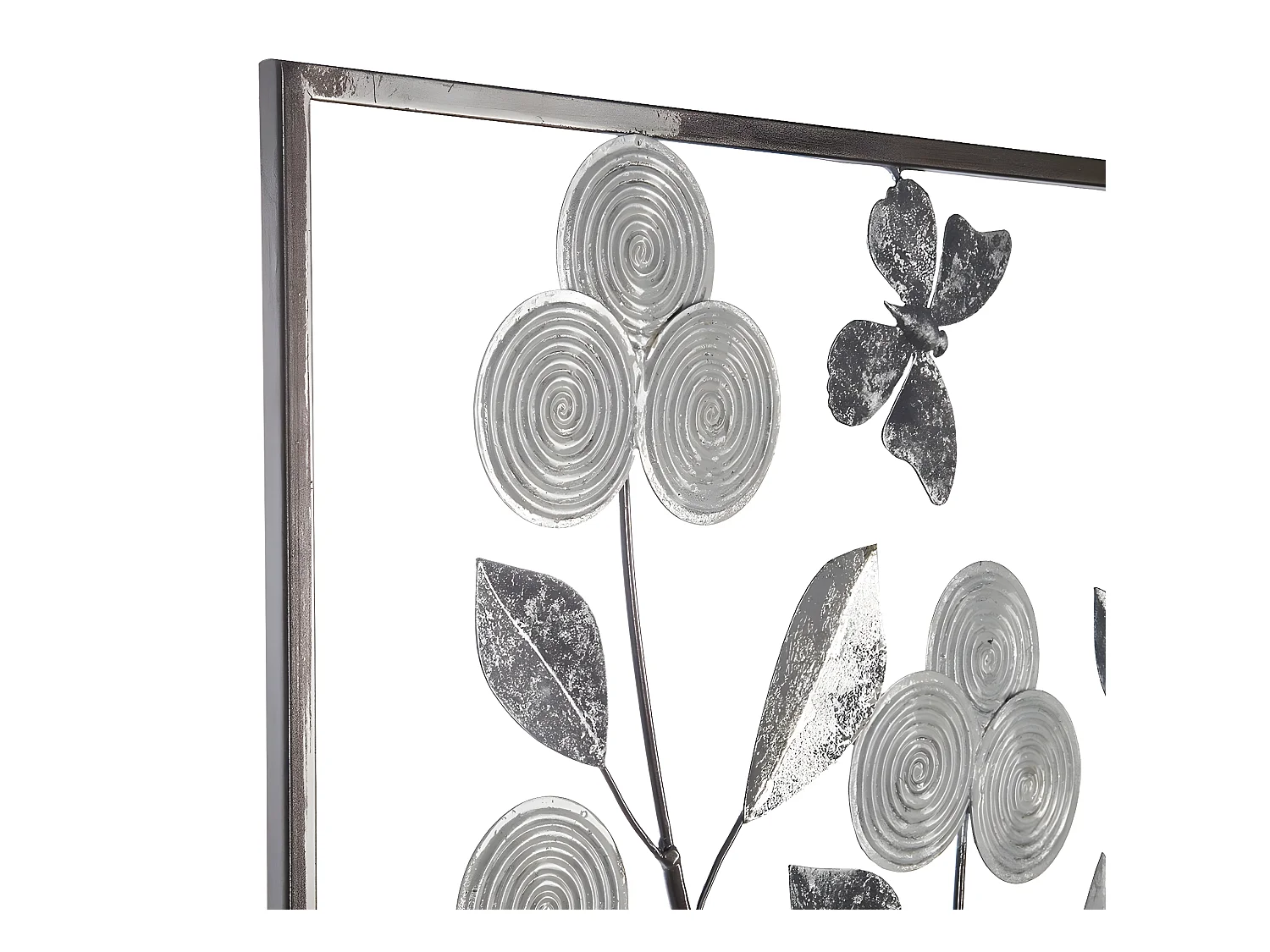 Décoration murale en métal Argent 50 x 50 cm