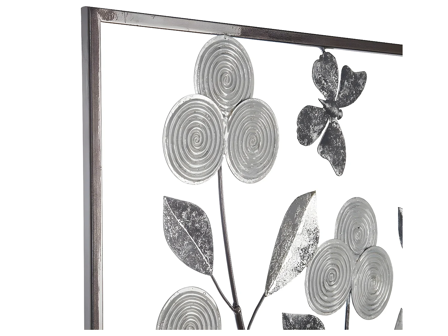 Décoration murale en métal Argent 50 x 50 cm