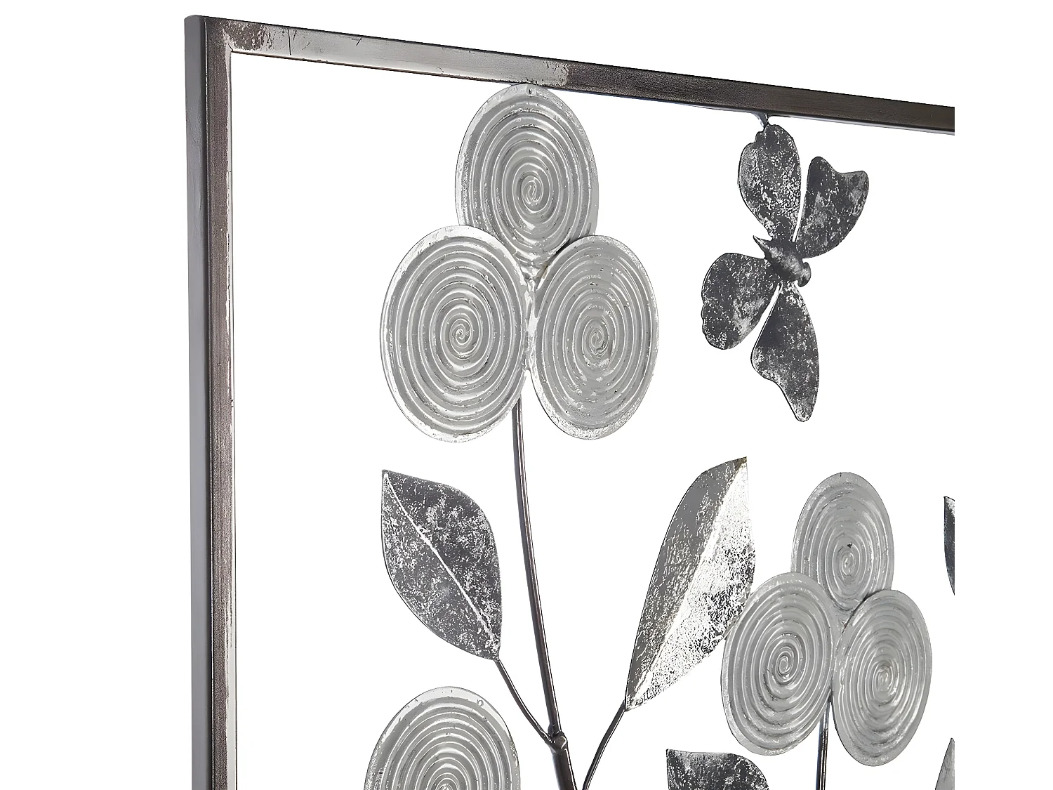 Décoration murale en métal Argent 50 x 50 cm