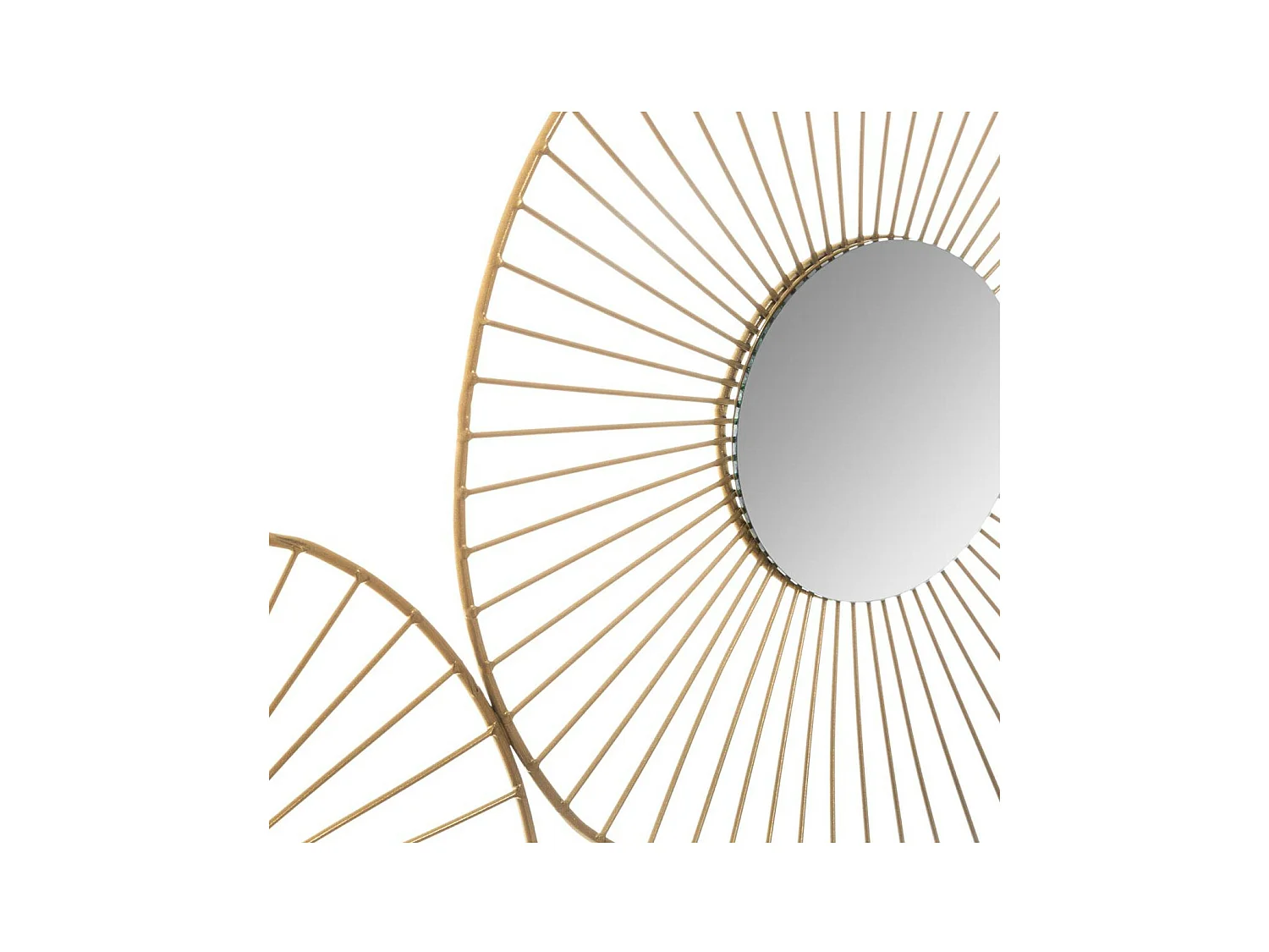 Décoration murale  5 Miroirs en Métal Doré 78 x 58 cm