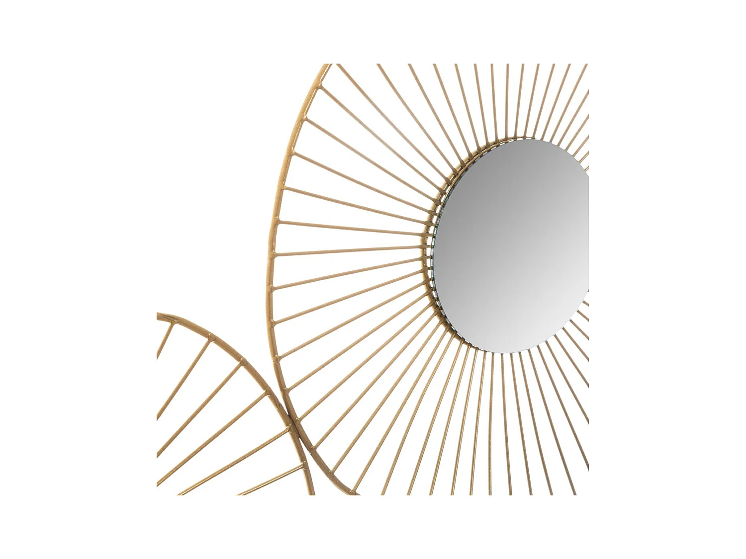 Décoration murale  5 Miroirs en Métal Doré 78 x 58 cm