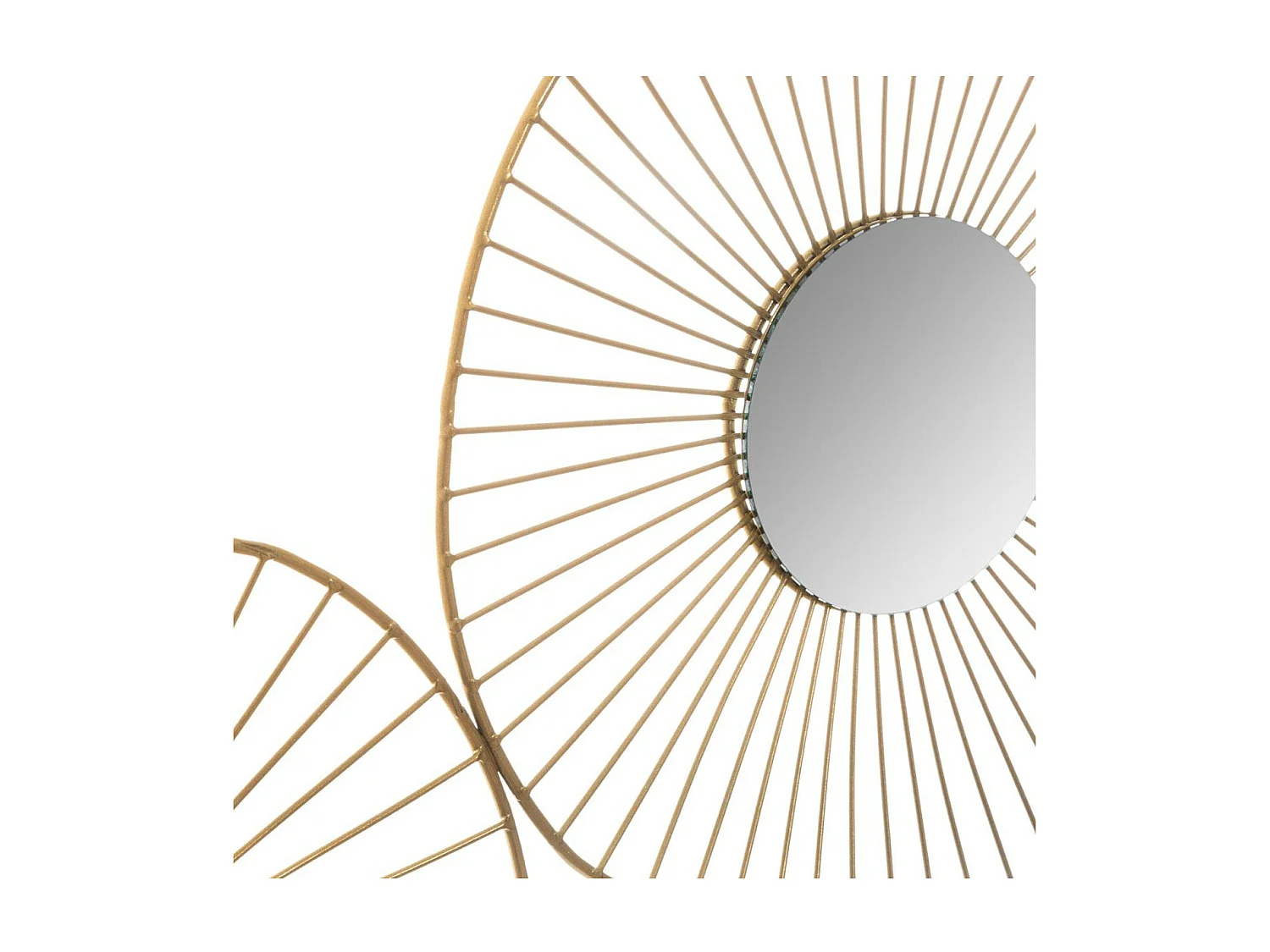 Décoration murale  5 Miroirs en Métal Doré 78 x 58 cm