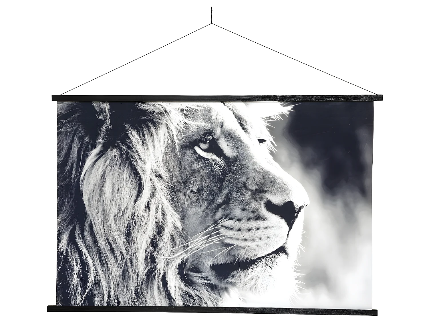Toile décorative à suspendre Lion 73 x 110 cm