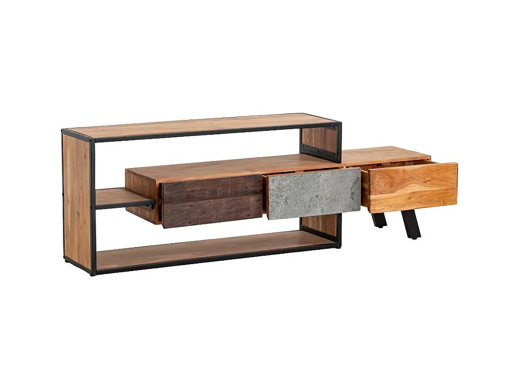 Meuble TV en bois d'acacia Ernest