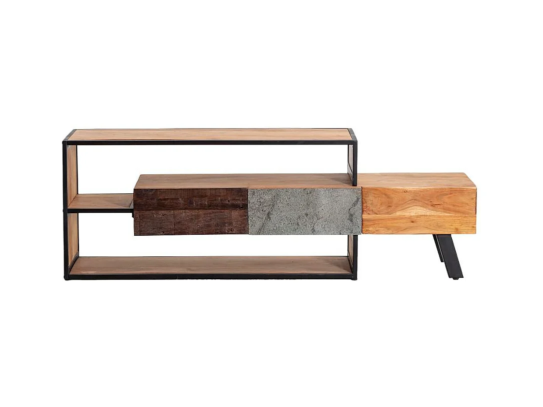 Meuble TV en bois d'acacia Ernest