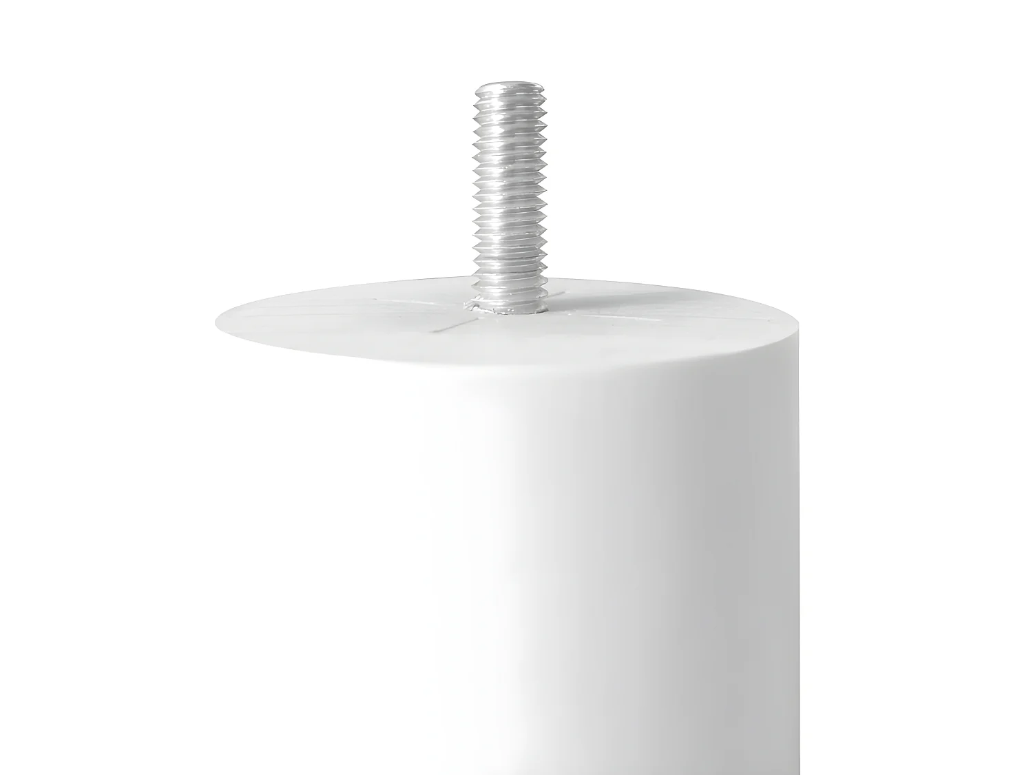 Lot de 4 pieds de meuble blanc 25x6 rond bois de hêtre - PIEDS DE LIT