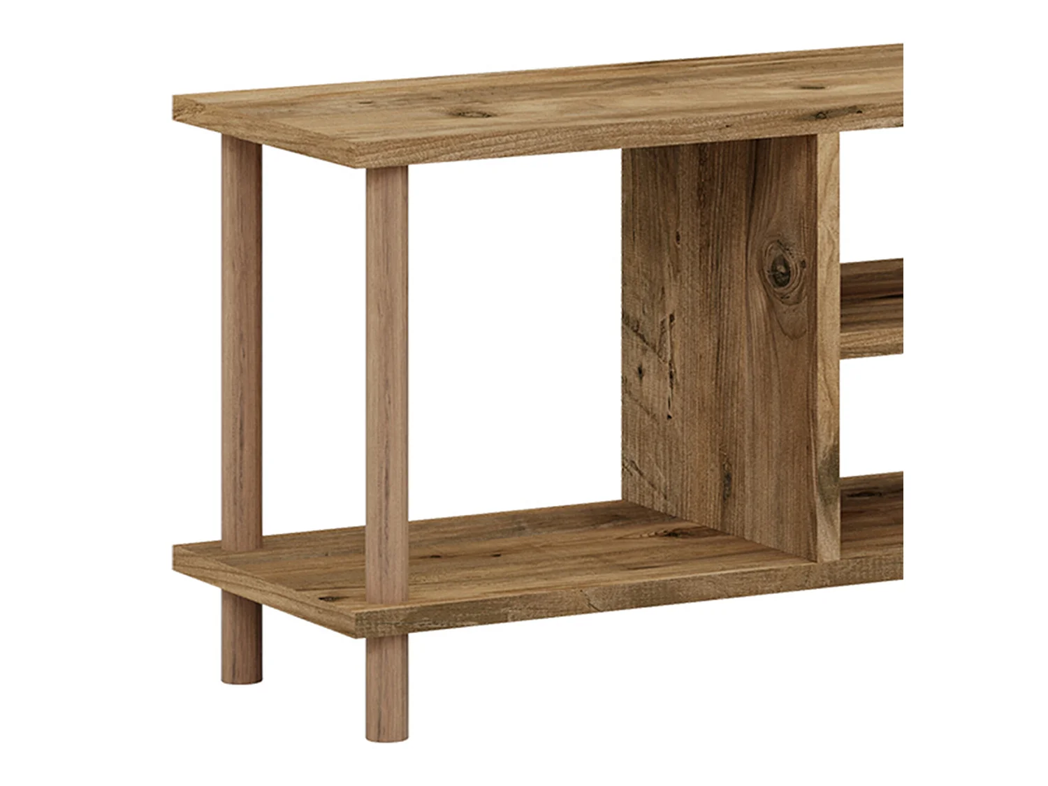 Meuble TV Ærøskøbing avec espace de rangement 43 x 120 x 29 cm effet bois [en.casa]