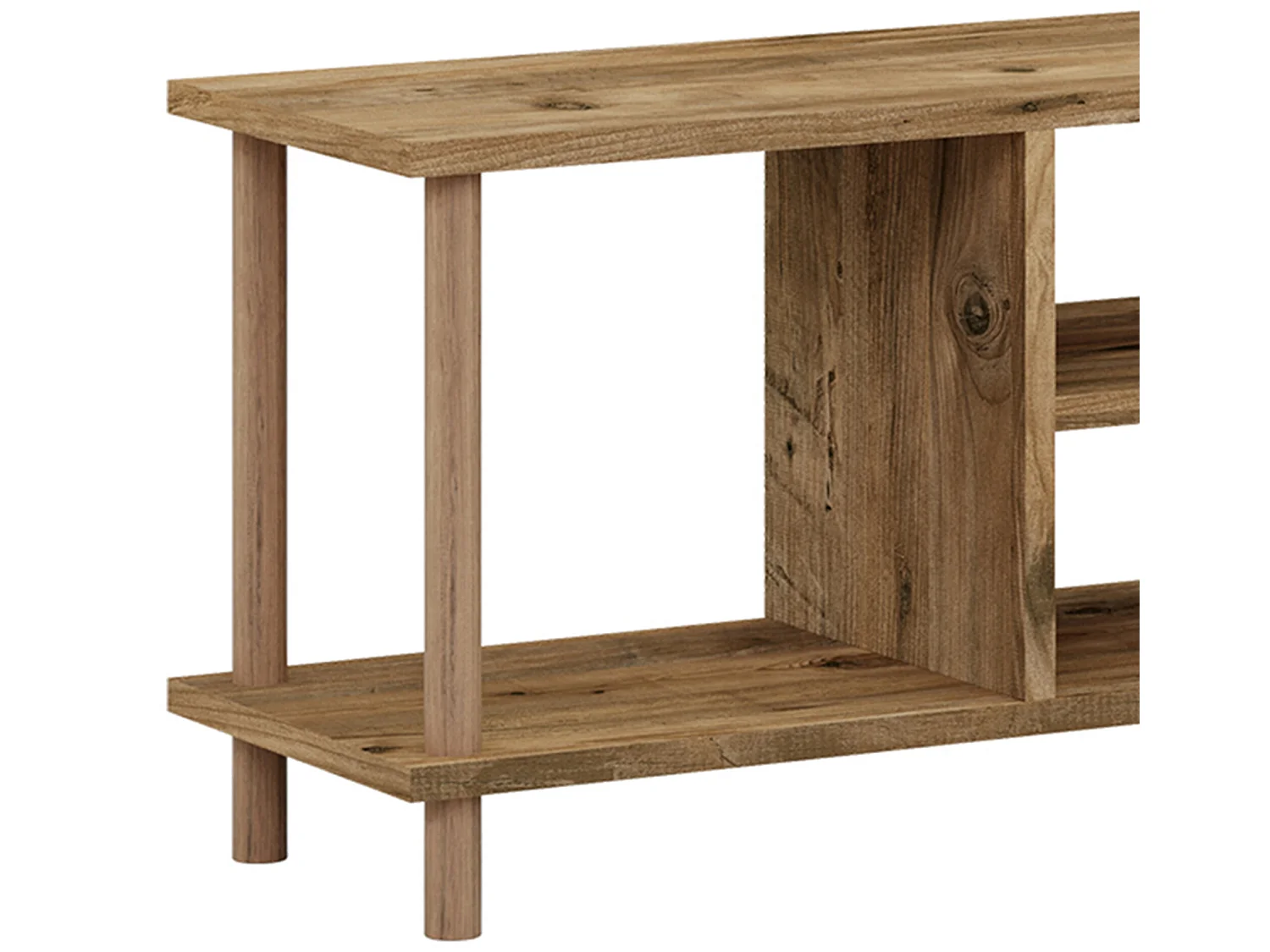 Meuble TV Ærøskøbing avec espace de rangement 43 x 120 x 29 cm effet bois [en.casa]