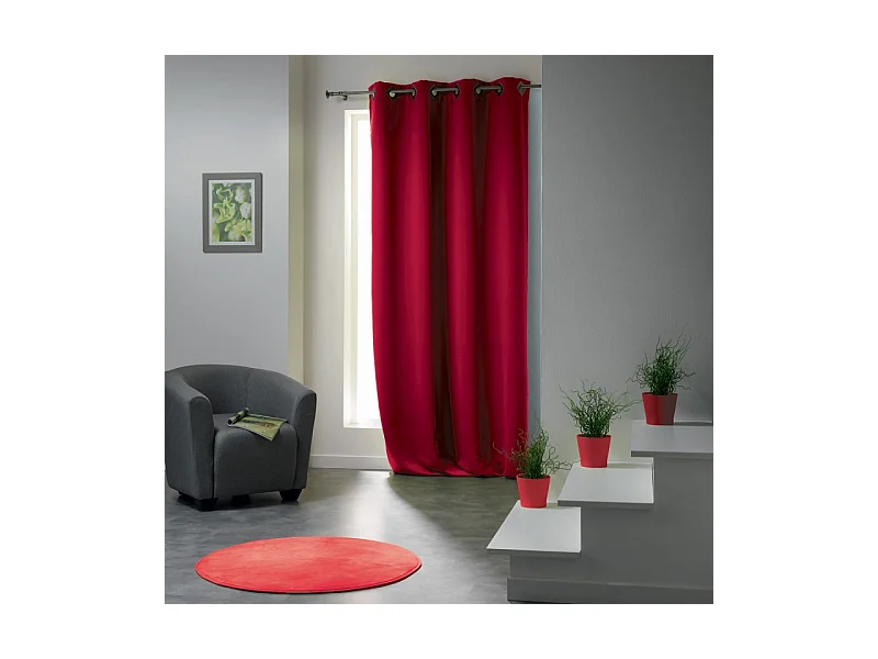 Rideau Occultant "Cocoon" 140x260cm Rouge