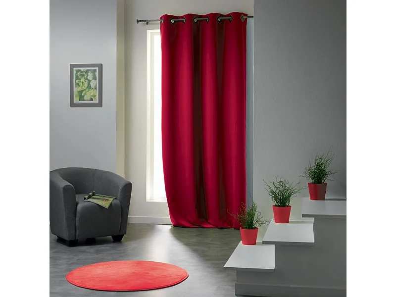 Rideau Occultant "Cocoon" 140x260cm Rouge