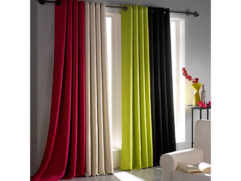 Rideau Occultant "Cocoon" 140x260cm Rouge