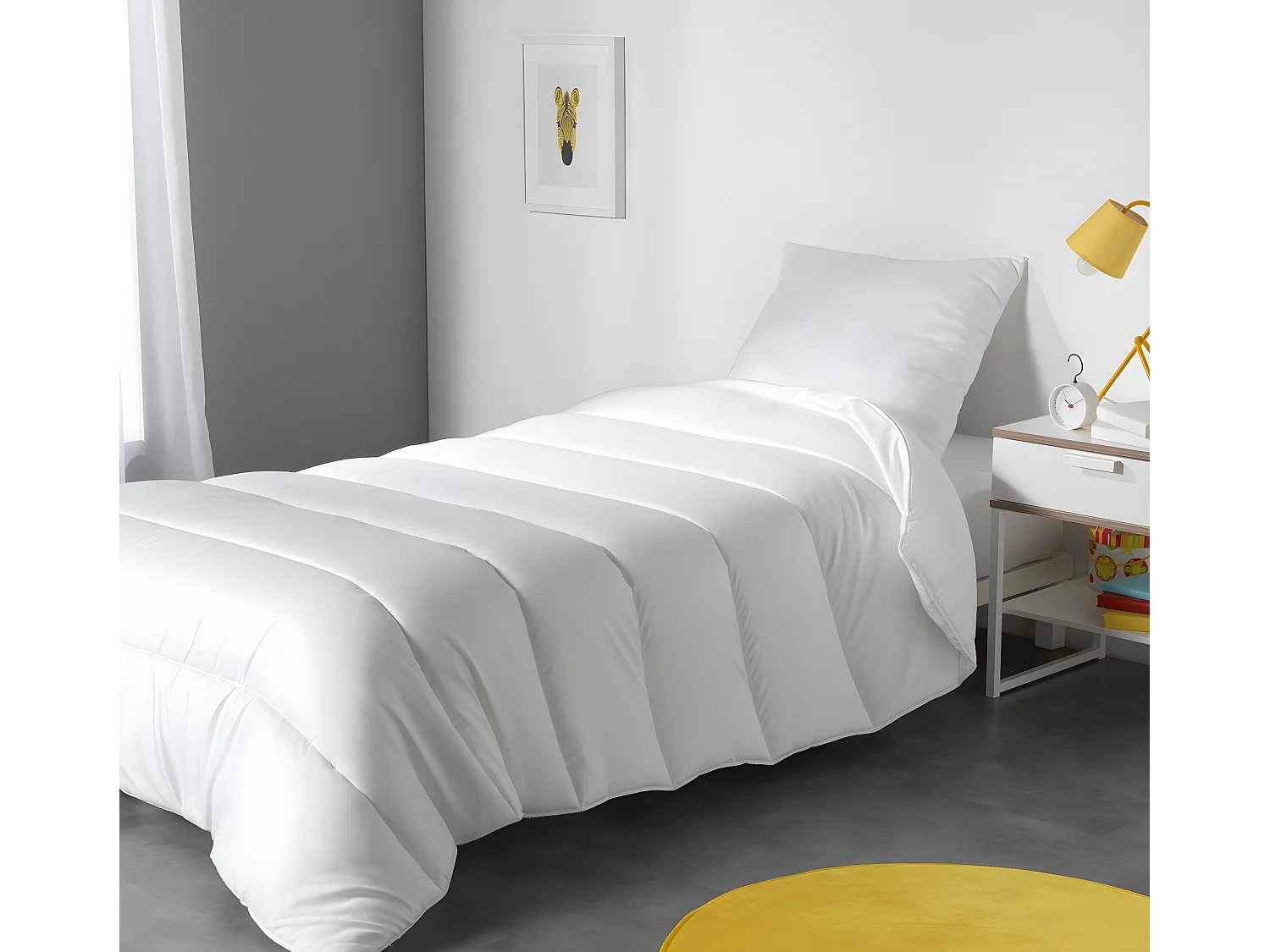 Couette blanche anti acariens 140 x 200 cm Premium