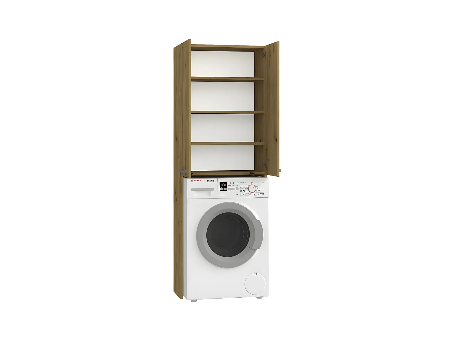 COMO - Mueble para lavadora de estilo moderno - 183x64x30 - 2 puertas+4 baldas