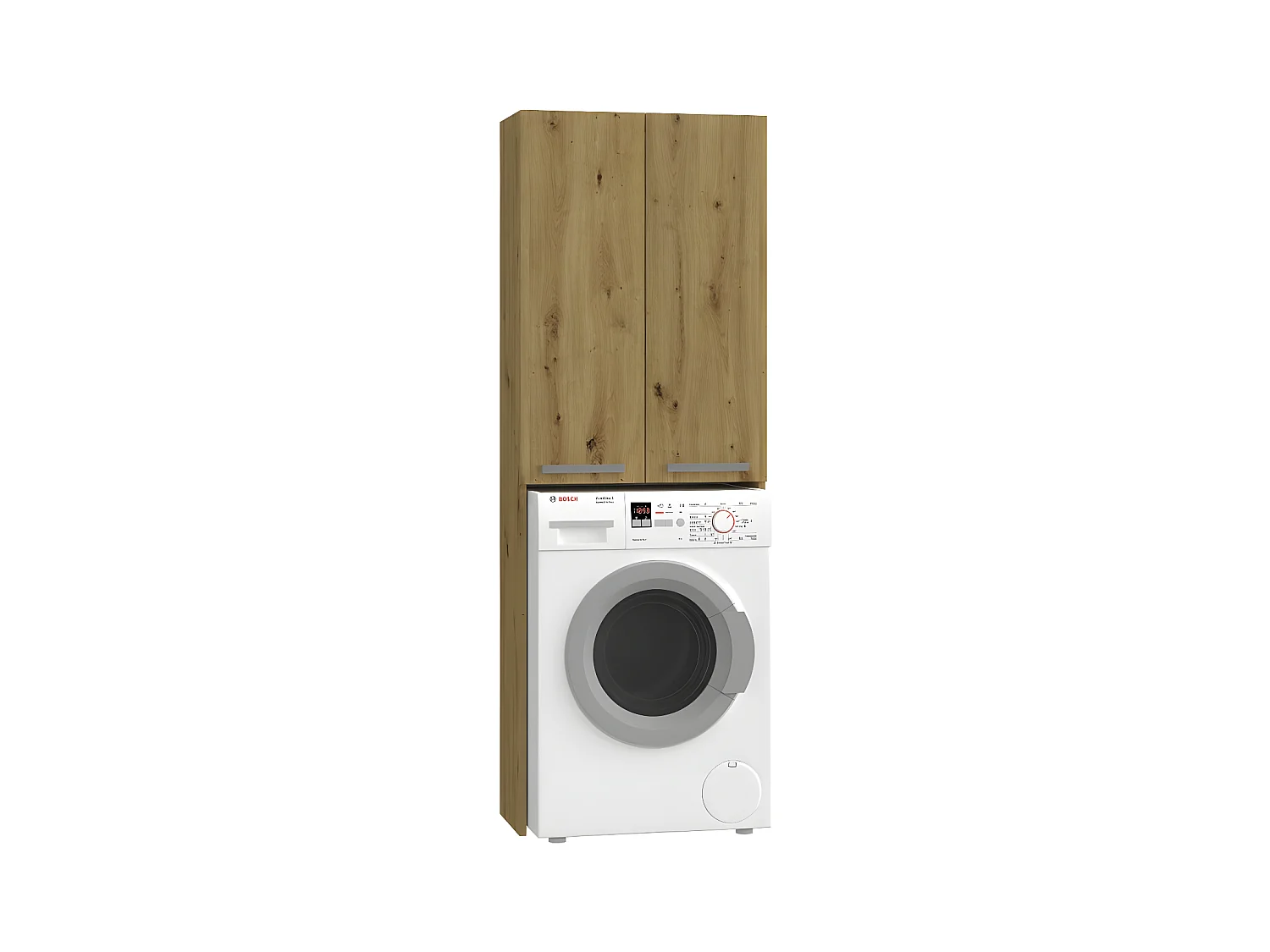 COMO - Meuble pour machine à laver style moderne - 183x64x30 - 2 portes+4 étagères