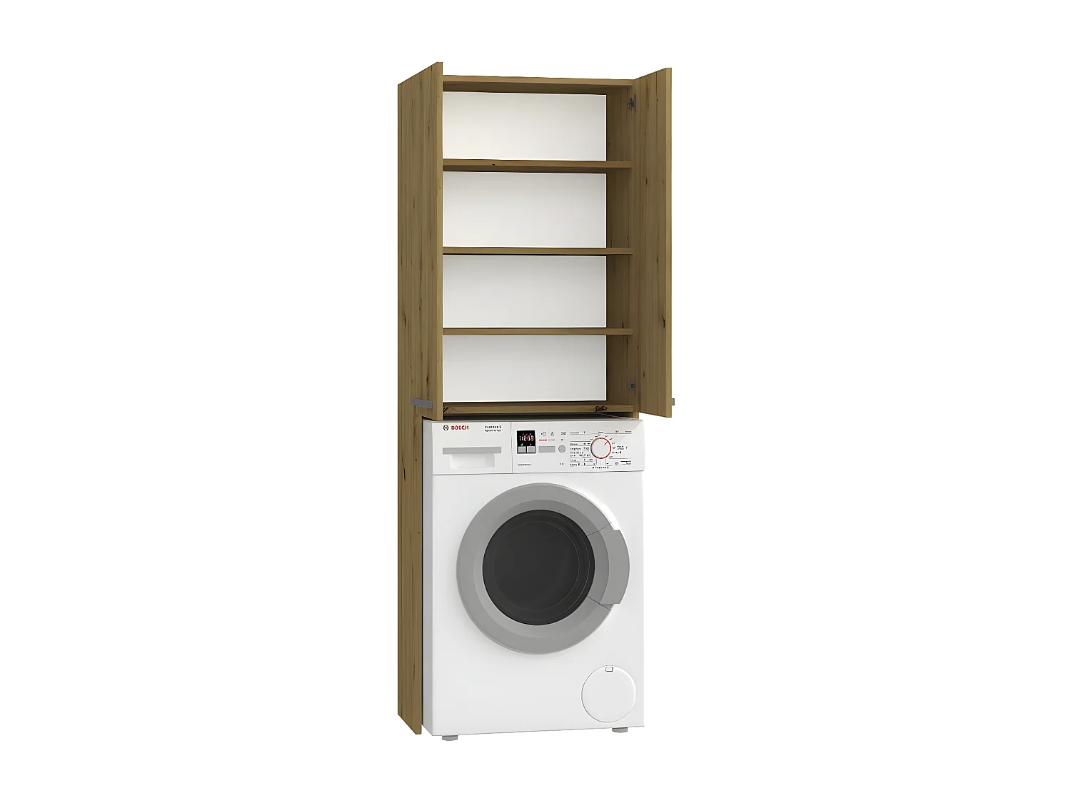 COMO - Mueble para lavadora de estilo moderno - 183x64x30 - 2 puertas+4 baldas