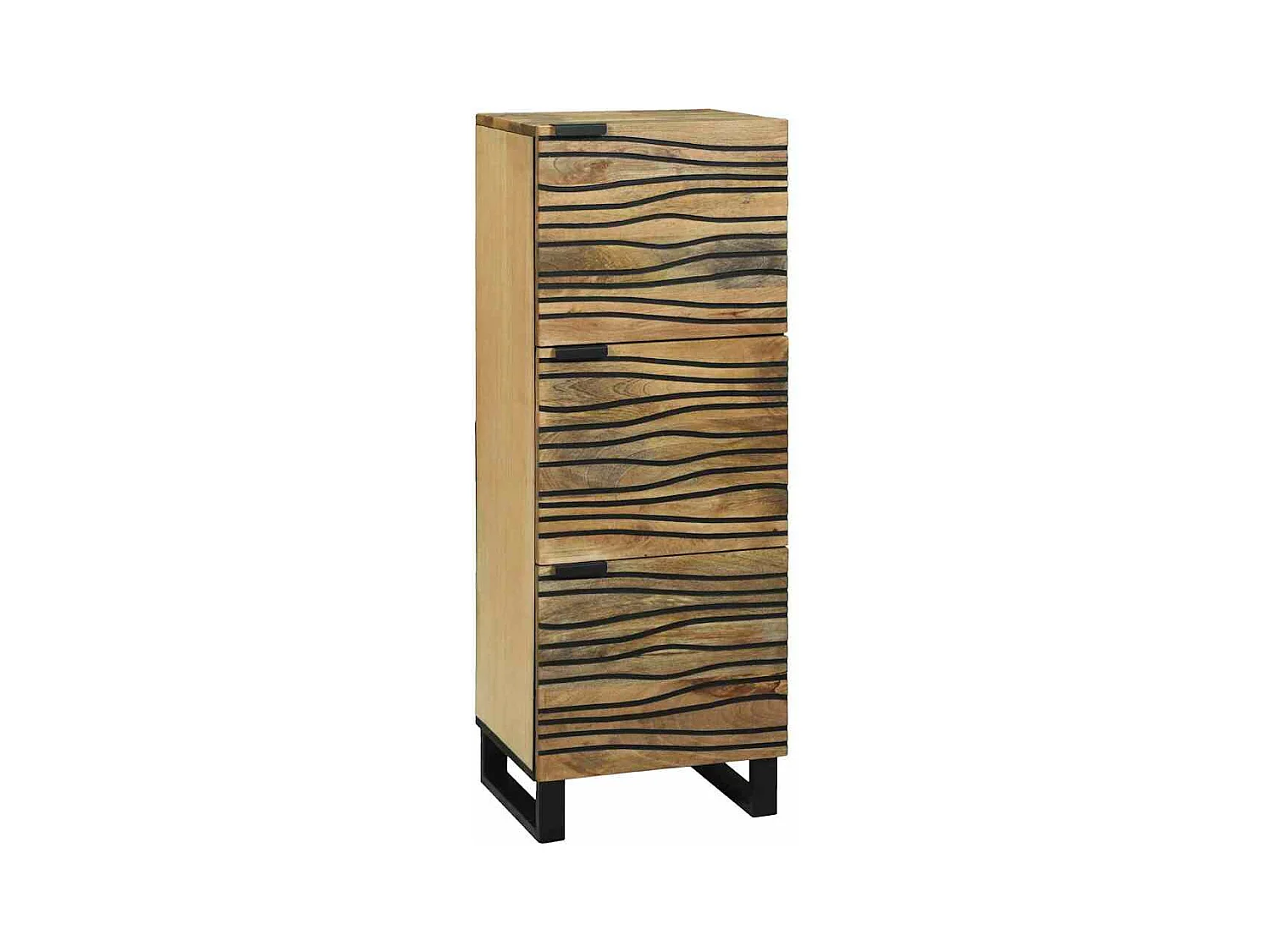 Highboard - 40x33.5x110 cm en bois de mangue massif