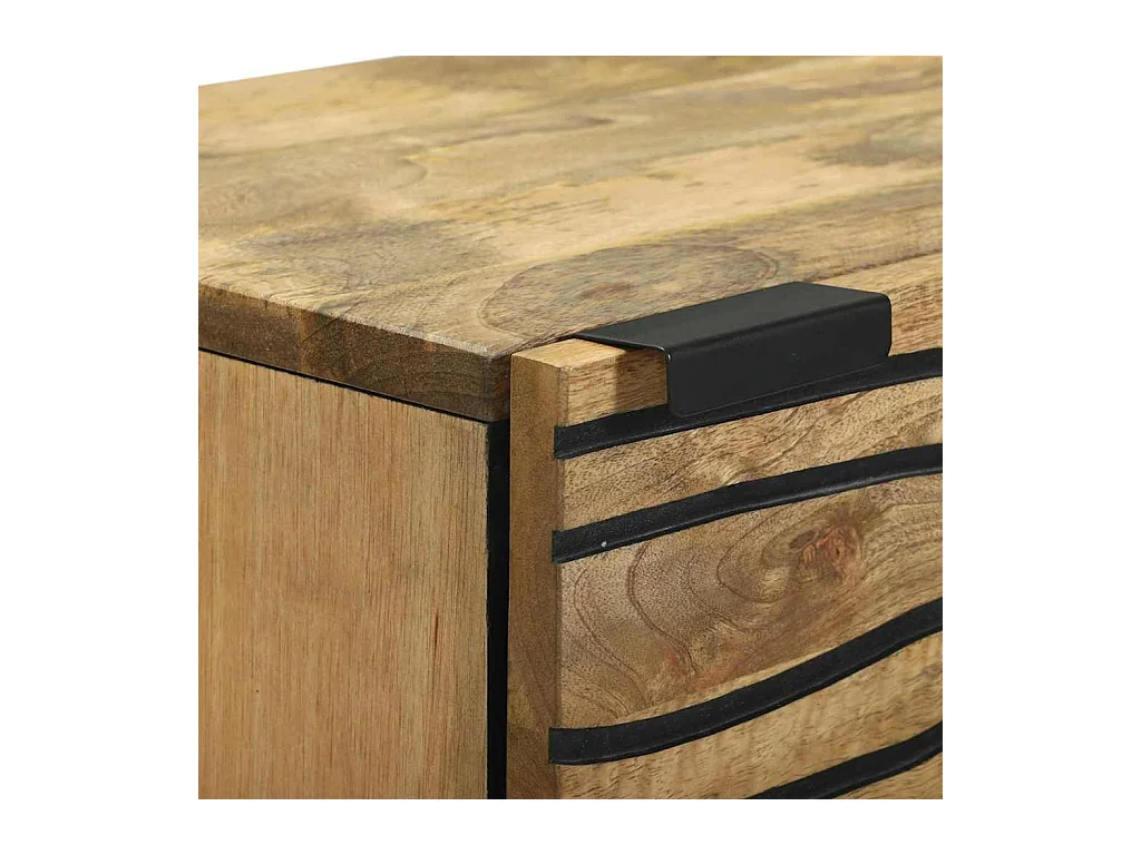 Highboard - 40x33.5x110 cm en bois de mangue massif