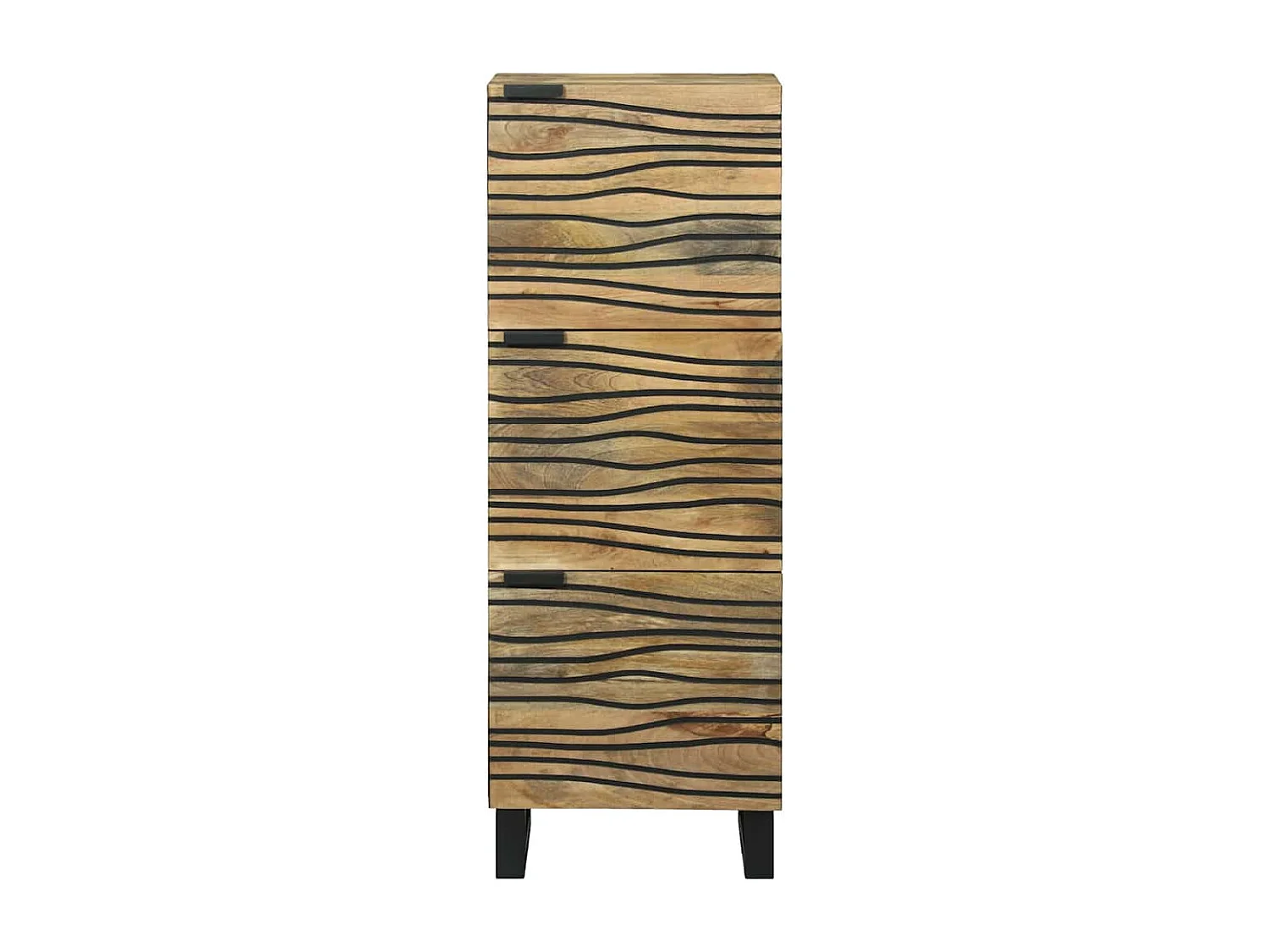 Credenza alta - 40x33,5x110 cm in legno massello di mango