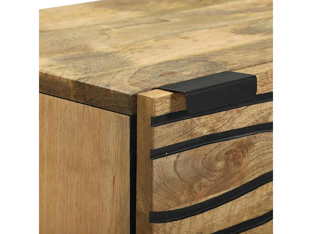 Credenza alta - 40x33,5x110 cm in legno massello di mango