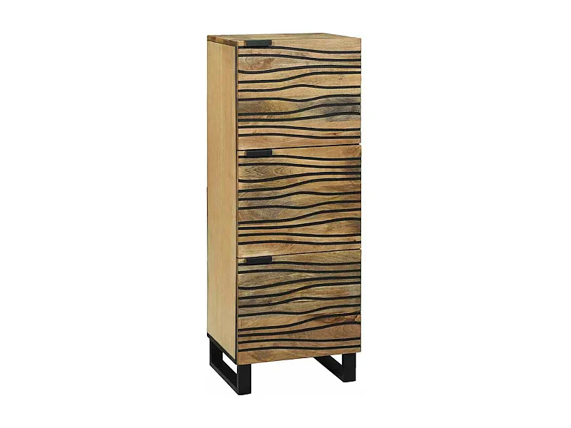 Credenza alta - 40x33,5x110 cm in legno massello di mango