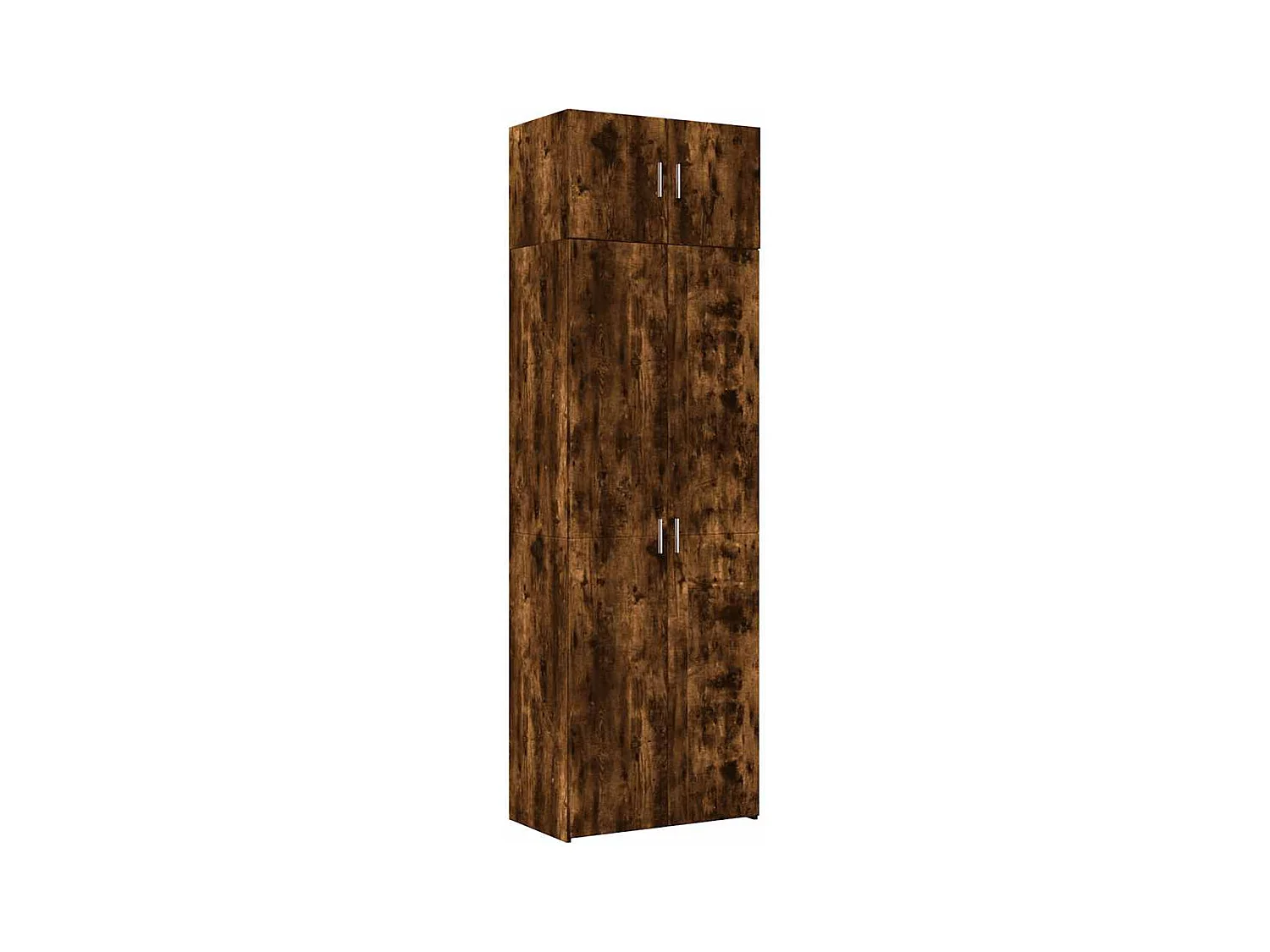 Armoire de rangement chêne fumé 70x42,5x225cm bois d'ingénierie