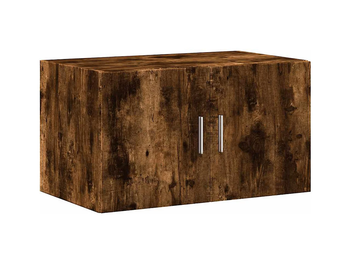 Armoire de rangement chêne fumé 70x42,5x225cm bois d'ingénierie