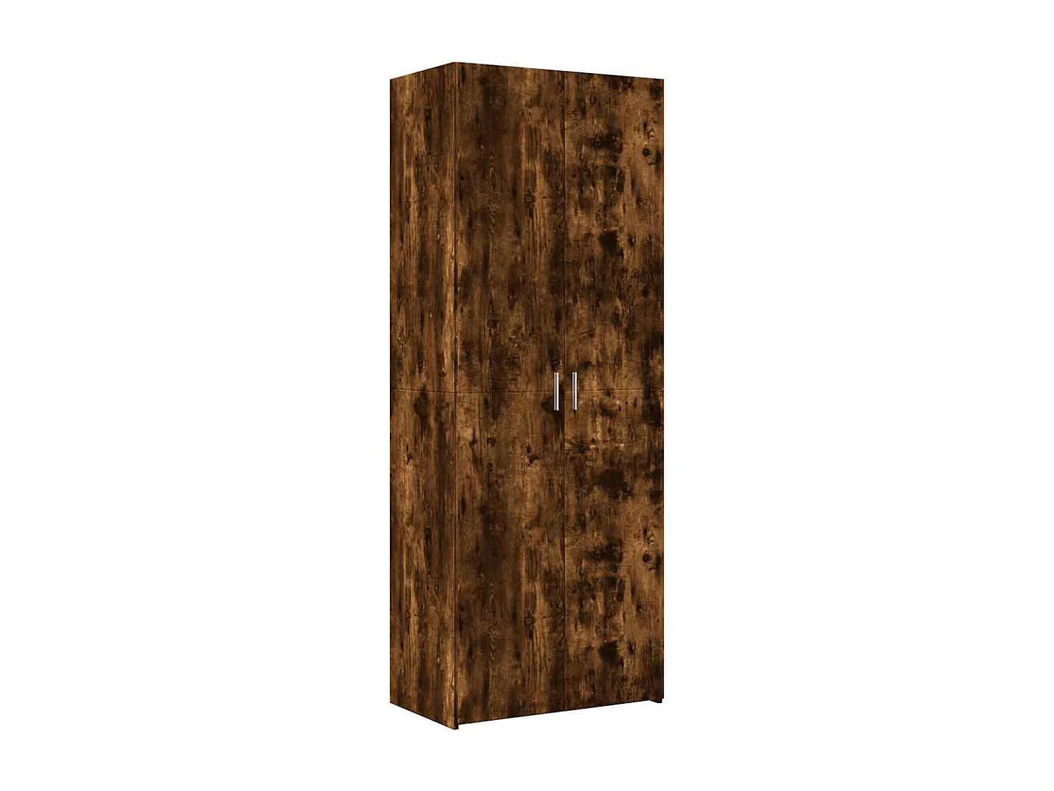 Armoire de rangement chêne fumé 70x42,5x225cm bois d'ingénierie
