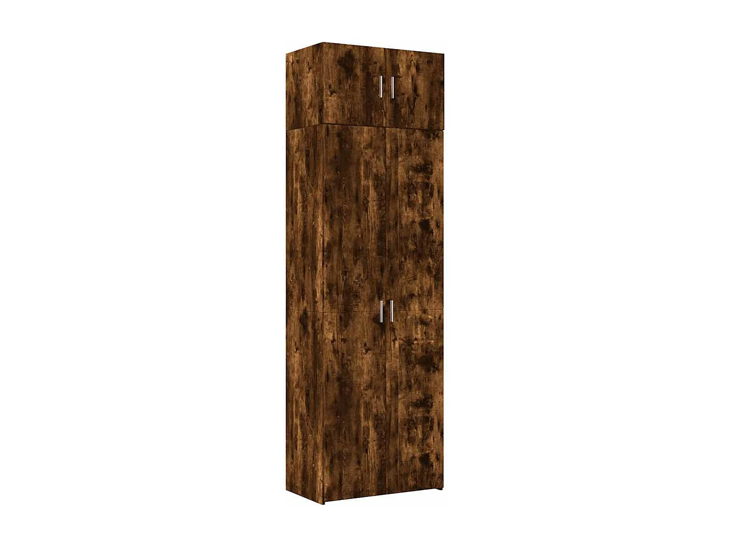 Armoire de rangement chêne fumé 70x42,5x225cm bois d'ingénierie