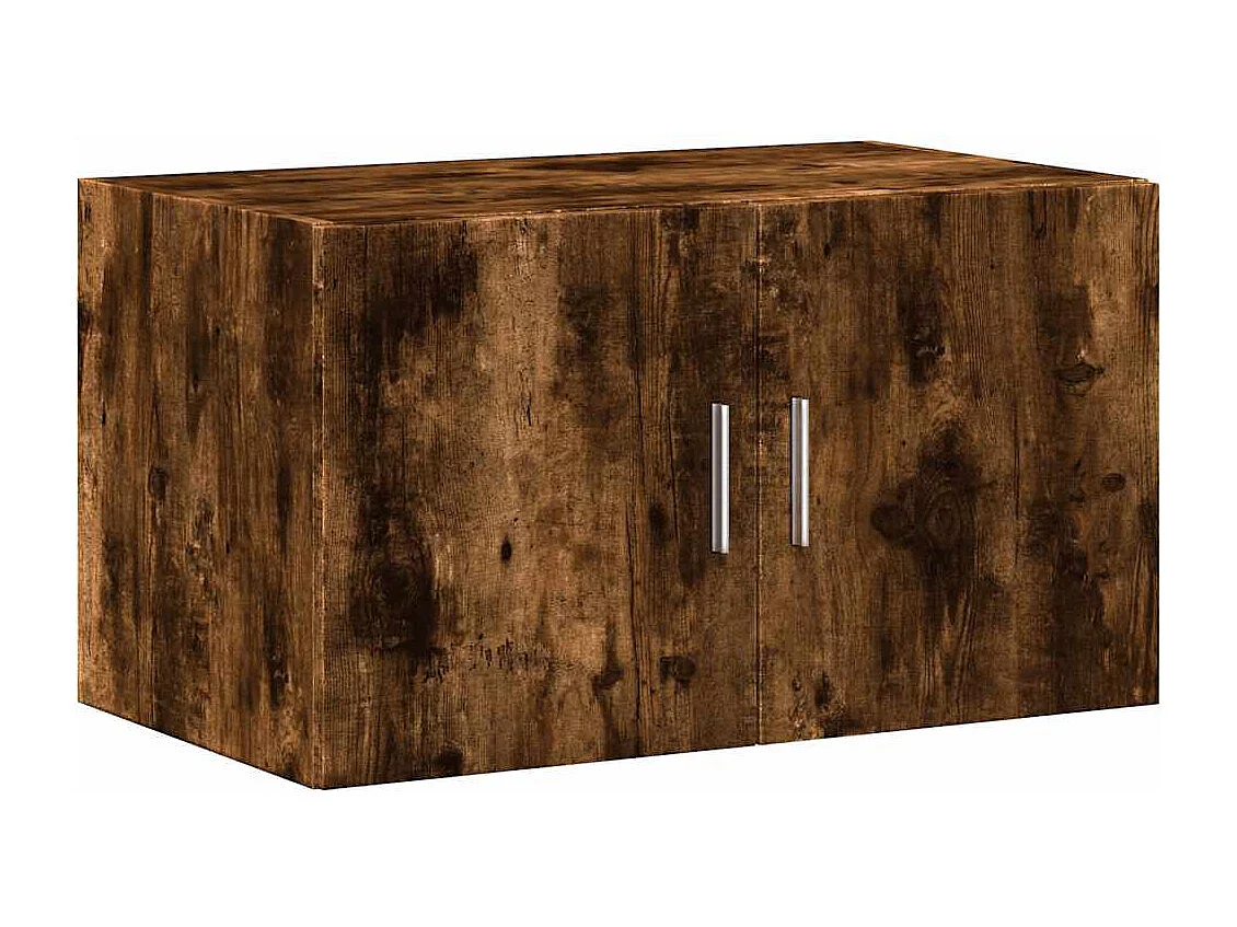 Armoire de rangement chêne fumé 70x42,5x225cm bois d'ingénierie