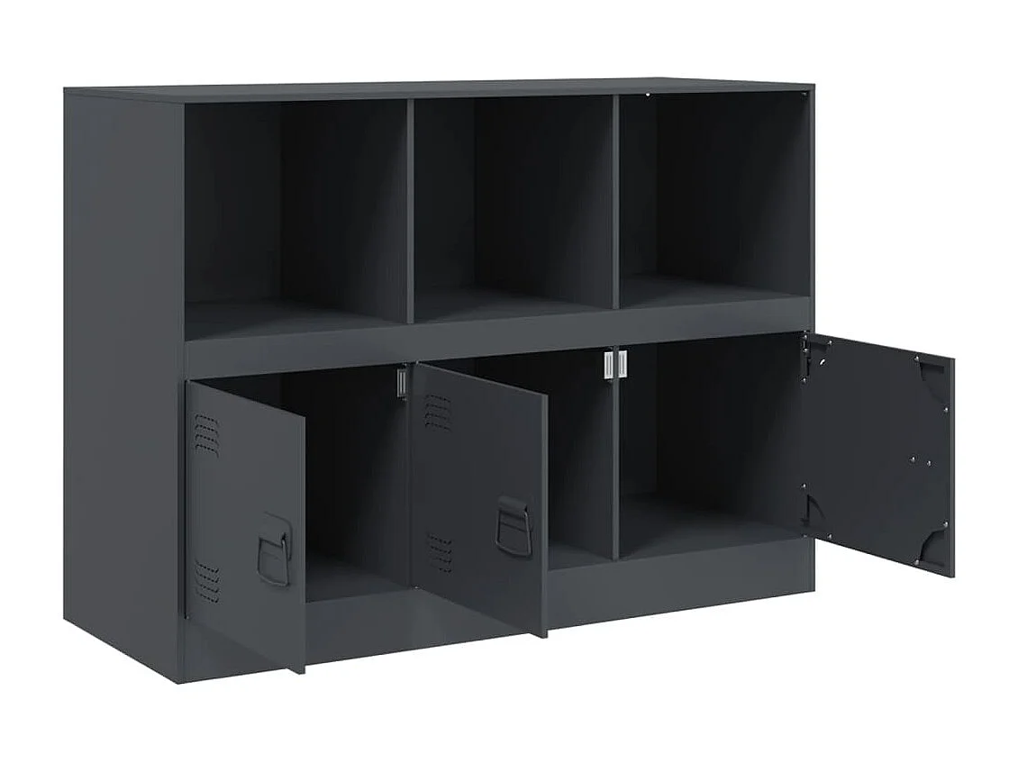 Buffet anthracite 99x39x73 cm acier