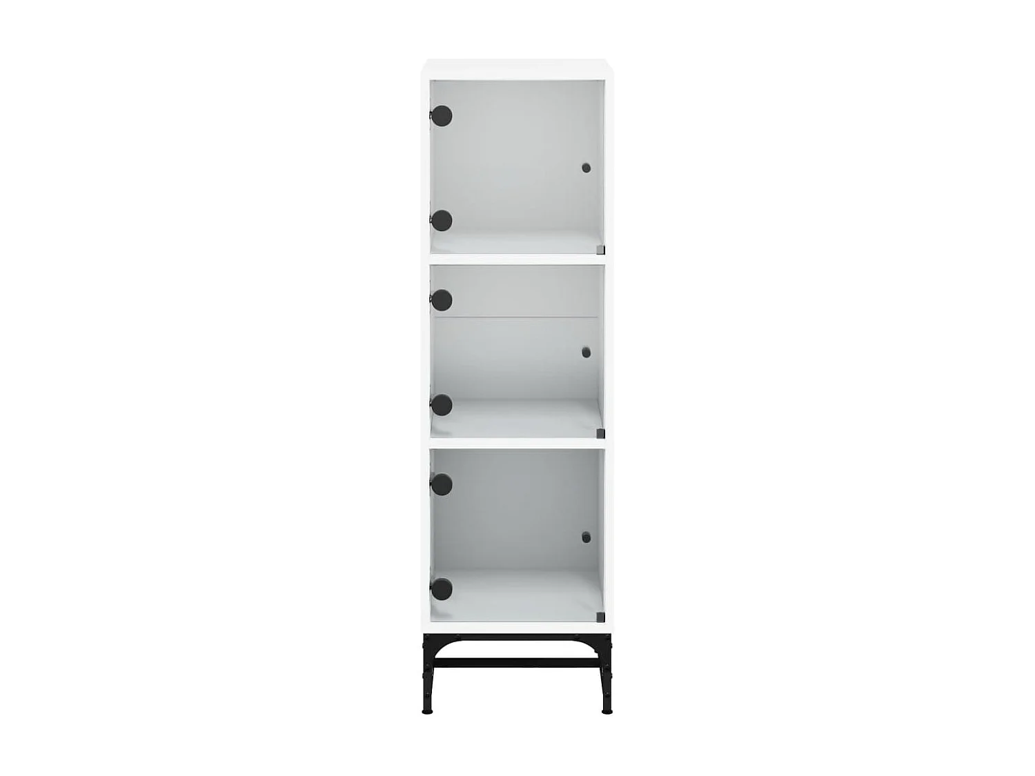 Credenza con ante in vetro bianco 35x37x120 cm