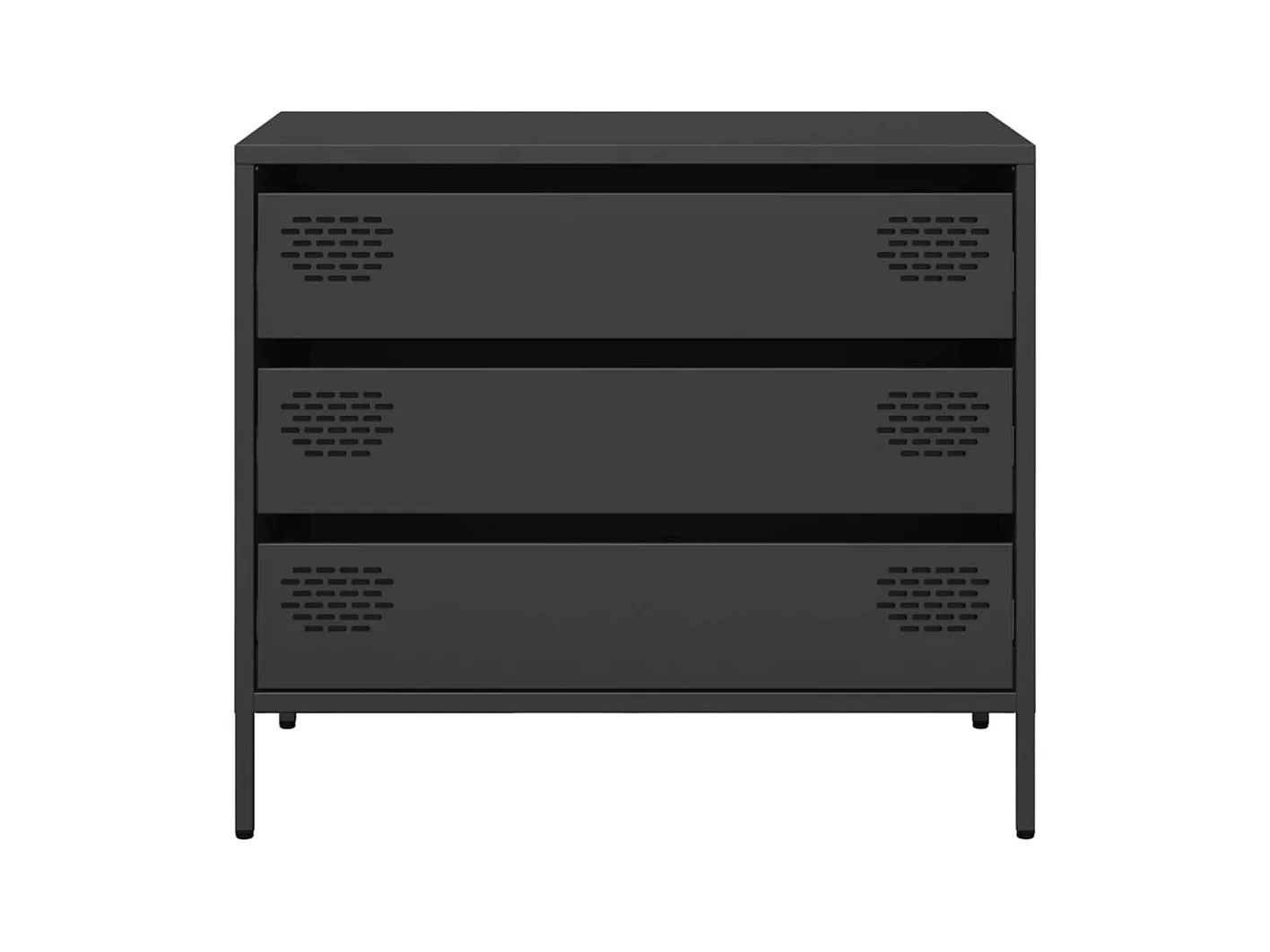 Buffet noir 68x39x58,5 cm acier laminé à froid