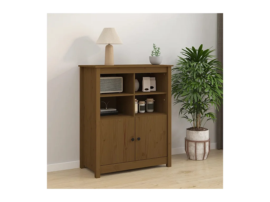 Buffet Marron miel 83x41,5x100 cm Bois massif de pin