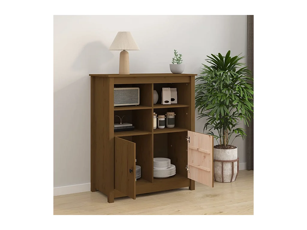 Buffet Marron miel 83x41,5x100 cm Bois massif de pin