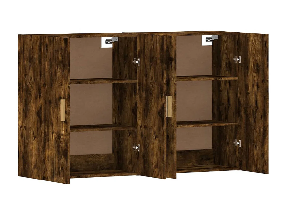 Pensili a 2 pezzi, rovere affumicato, legno ingegnerizzato