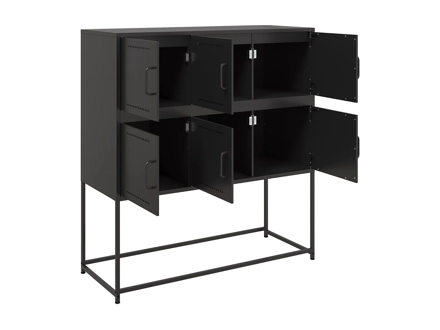 Buffet noir 100,5x39x107 cm acier