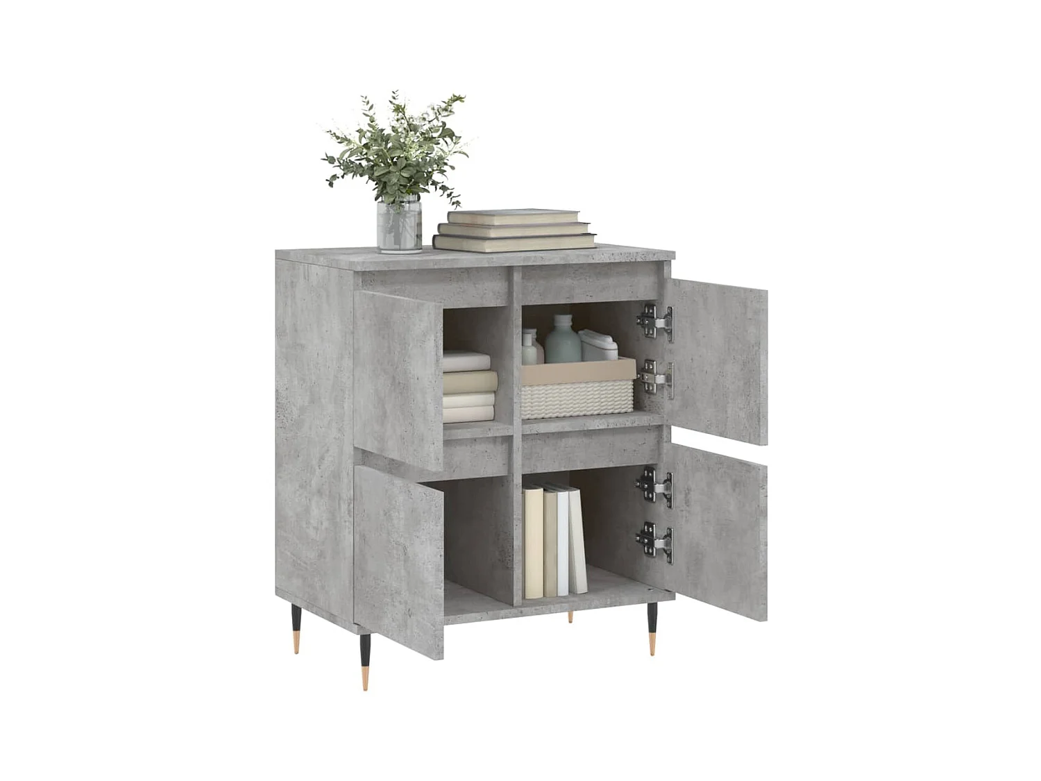 Buffet Gris béton 60x35x70 cm Bois d'ingénierie