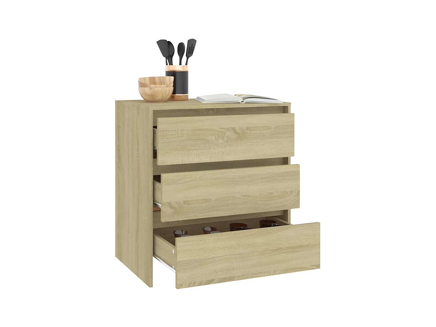 Buffet Chêne sonoma 70x41x75 cm Bois d'ingénierie