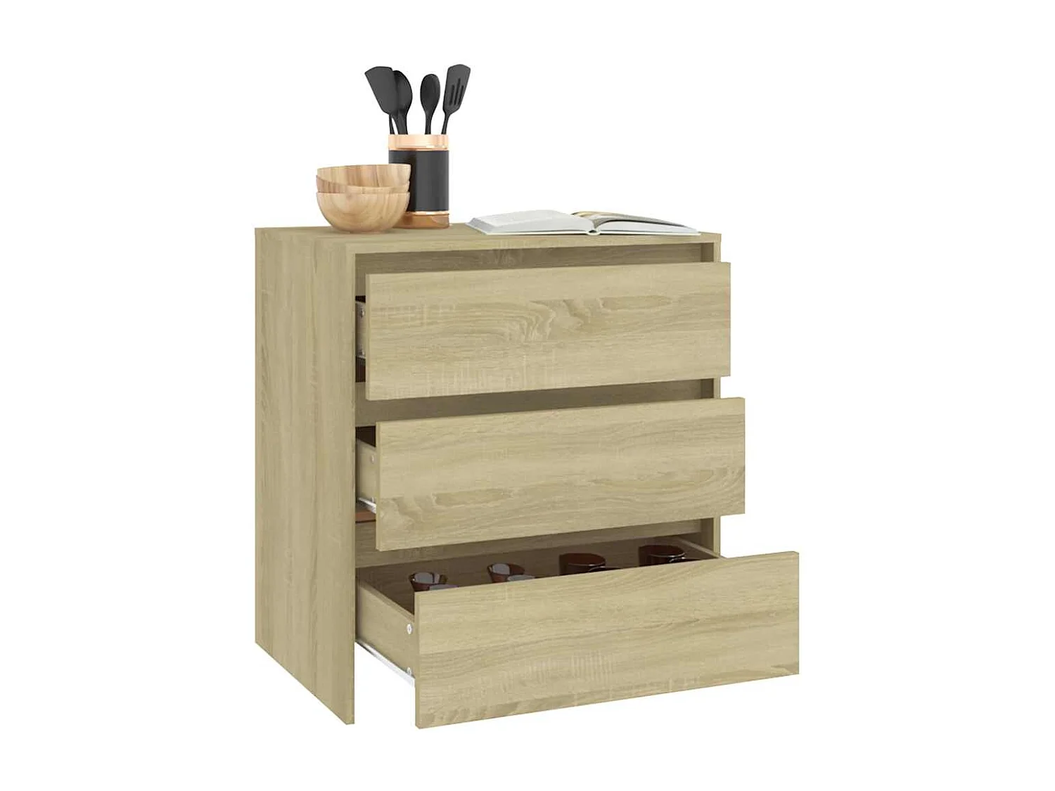 Buffet Chêne sonoma 70x41x75 cm Bois d'ingénierie