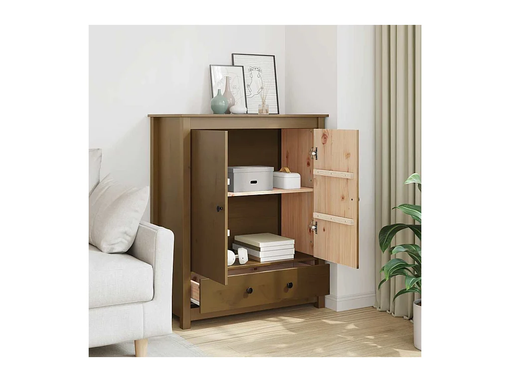 Buffet Marron miel 83x41,5x100 cm Bois massif de pin