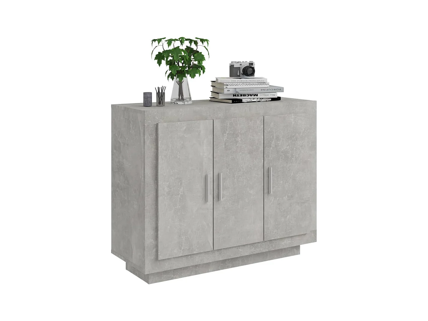 Buffet Gris béton 92x35x75 cm Bois d'ingénierie