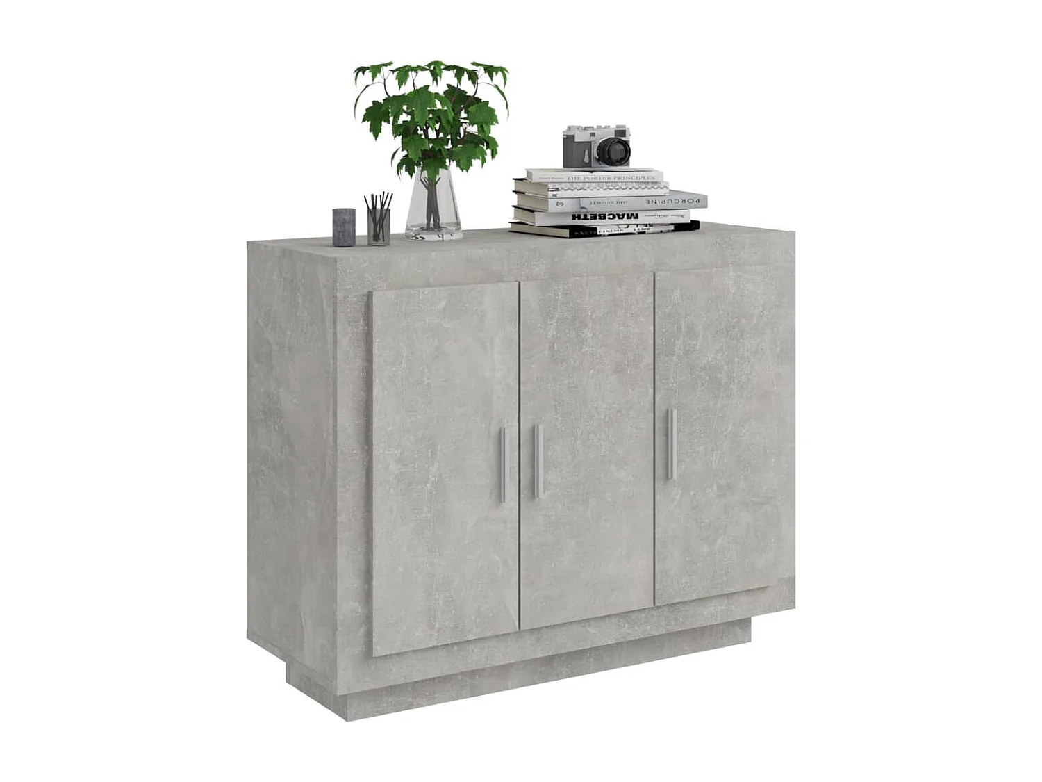 Buffet Gris béton 92x35x75 cm Bois d'ingénierie