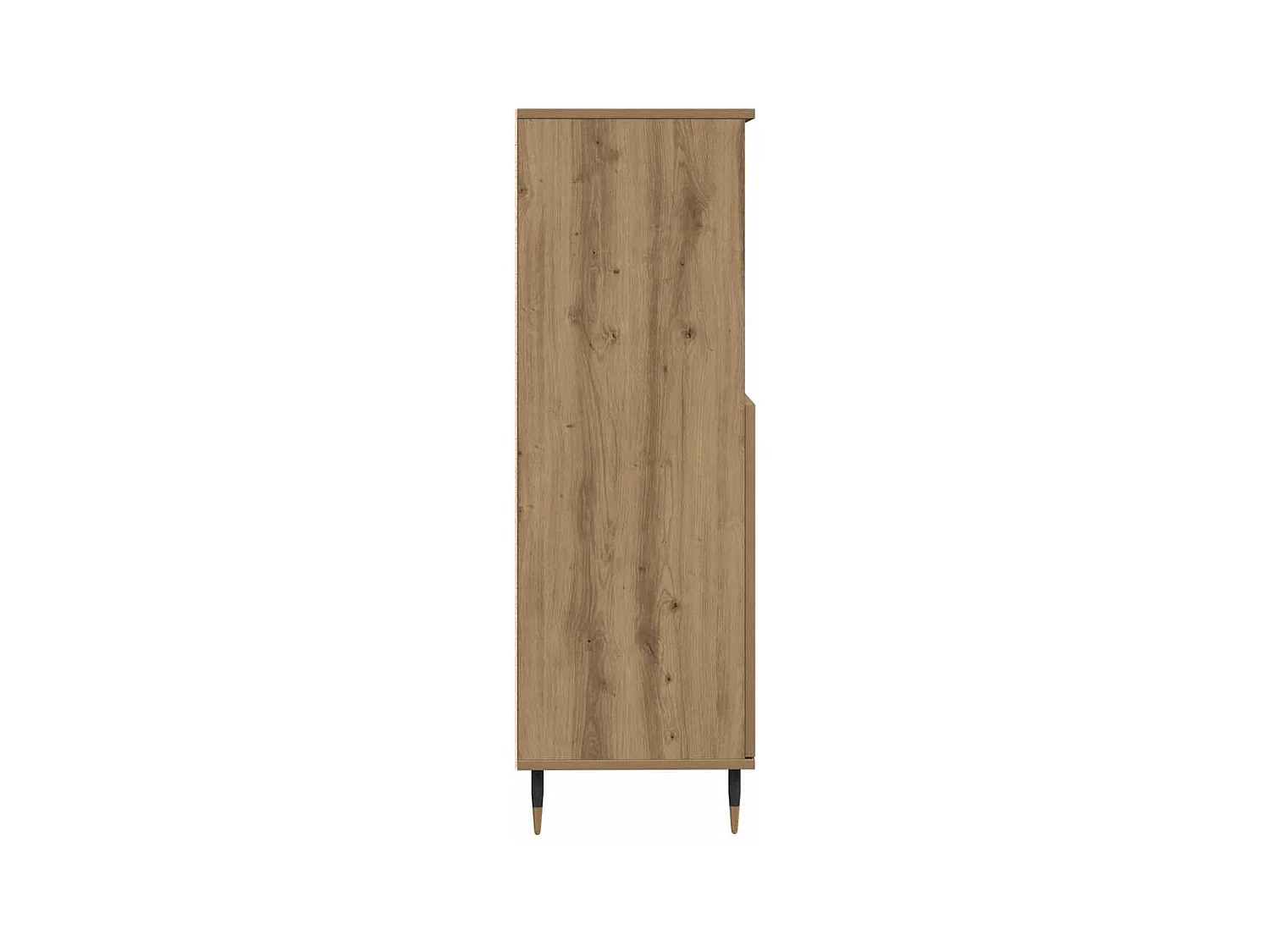 Buffet haut chêne artisanal 60x36x110 cm bois d'ingénierie