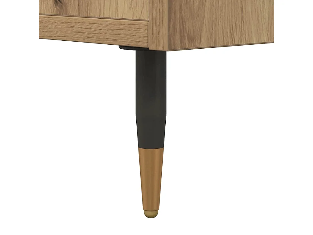 Buffet haut chêne artisanal 60x36x110 cm bois d'ingénierie