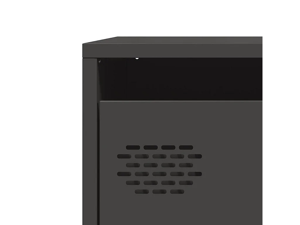 Buffet haut noir 39x35x103,5 cm acier