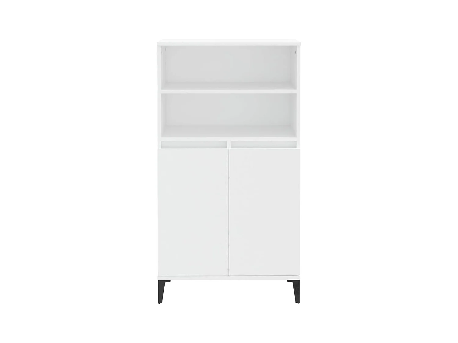 Buffet haut Blanc 60x36x110 cm Bois d'ingénierie