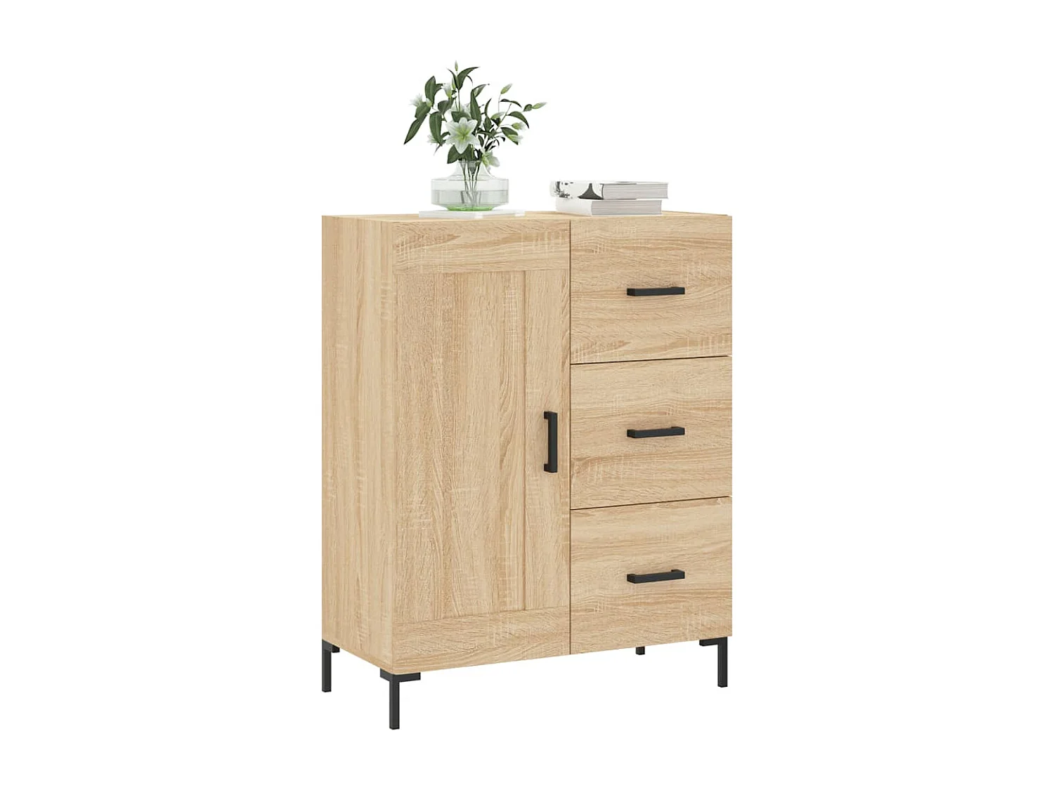 Credenza in rovere Sonoma 69,5x34x90 cm in legno ingegnerizzato